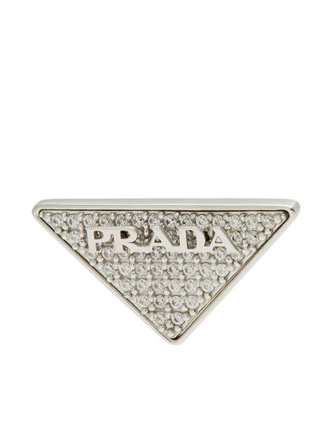 prada triangular earrings.